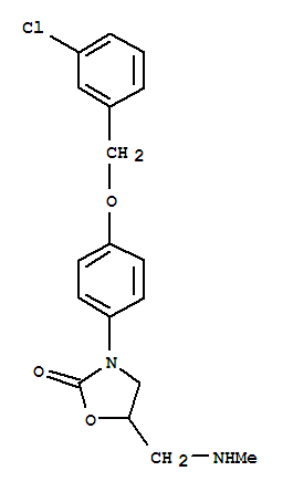 3-[4-[(3-chlorophenyl)methoxy]phenyl]-5-[(methylamino)methyl]oxazolidin-2-one