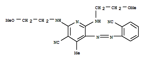 5-[(2-cyanophenyl)azo]-2,6-bis[(2-methoxyethyl)amino]-4-methylnicotinonitrile