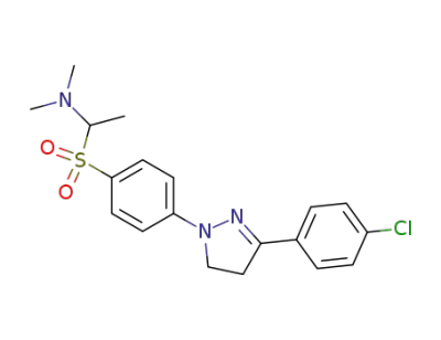 1-(p-dimethylaminoethylsulfonylphenyl)-3-(p-chlorophenyl)-2-pyrazoline